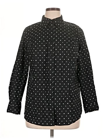 Jessica London Long Sleeve Button-Down Shirt (view 1)