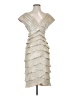 Cache Gold Ivory Cocktail Dress Size 4 - photo 1