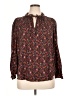 Bar III Floral Brown Long Sleeve Blouse Size 1X - photo 1