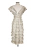 Cache Gold Ivory Cocktail Dress Size 4 - photo 2