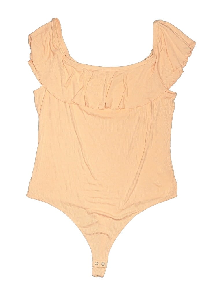 Pre-owned Express Outlet Bodysuit In Tan