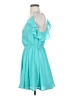 Bebe Solid Teal Cocktail Dress Size S - photo 5