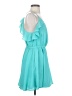 Bebe Solid Teal Cocktail Dress Size S - photo 4