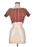 Angie Orange Short Sleeve Top Size M - photo 1