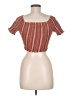 Angie Orange Short Sleeve Top Size M - photo 2