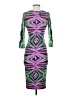 Bebe Graphic Purple Cocktail Dress Size XXS - photo 2