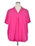 Hilary Radley 100% Polyester Pink Short Sleeve Blouse Size XXL - photo 1