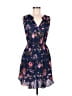 Eclair 100% Polyester Floral Blue Casual Dress Size M - photo 1