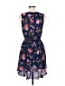 Eclair 100% Polyester Floral Blue Casual Dress Size M - photo 2