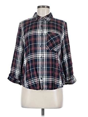 By & By 3/4 Sleeve Button-Down Shirt (view 1)
