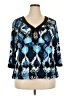 Elementz Blue 3/4 Sleeve Blouse Size 2X - photo 1