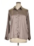 Express Metallic Gray Long Sleeve Blouse Size XL - photo 1