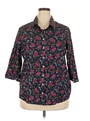 Chadwicks 3/4 Sleeve Button-Down Shirt (view 1)