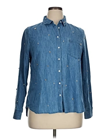 Caslon Long Sleeve Button-Down Shirt (view 1)