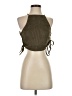 ANGL Brown Sleeveless Blouse Size S - photo 1