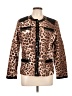 Chico's 100% Cotton Animal Print Brown Jacket Size Lg (2) - photo 1