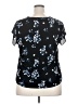 41Hawthorn 100% Polyester Floral Black Short Sleeve Blouse Size XXL - photo 2