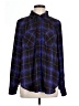 Torrid 100% Polyester Plaid Blue Long Sleeve Blouse Size Lg Plus (0) - photo 1