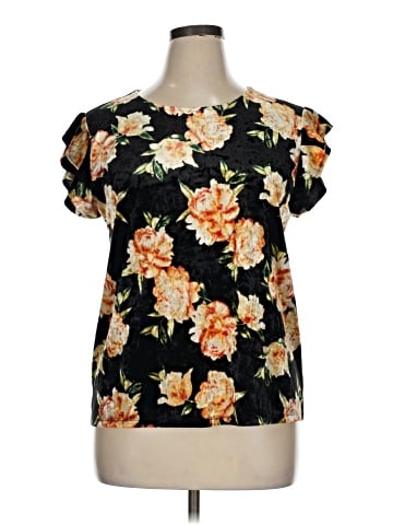 a.n.a. A New Approach Short Sleeve Blouse (view 1)