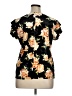 a.n.a. A New Approach Black Short Sleeve Blouse Size XL Petite - photo 2