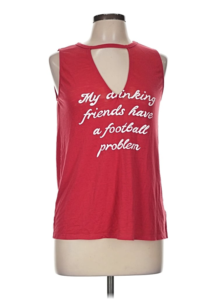 Pre-owned Express One Eleven Sleeveless T-shirt In Red