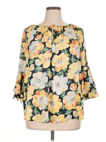 Chaps 3/4 Sleeve Blouse (view 1)