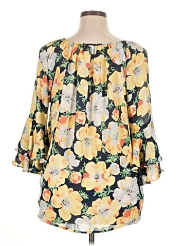Chaps 3/4 Sleeve Blouse (view 2)