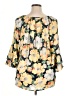 Chaps 100% Polyester Floral Yellow 3/4 Sleeve Blouse Size XL - photo 2