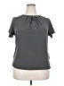 Lands' End Gray Short Sleeve Blouse Size 20 - photo 1