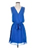Warehouse 100% Polyester Solid Blue Casual Dress Size 4 - photo 1