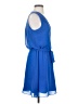 Warehouse 100% Polyester Solid Blue Casual Dress Size 4 - photo 4