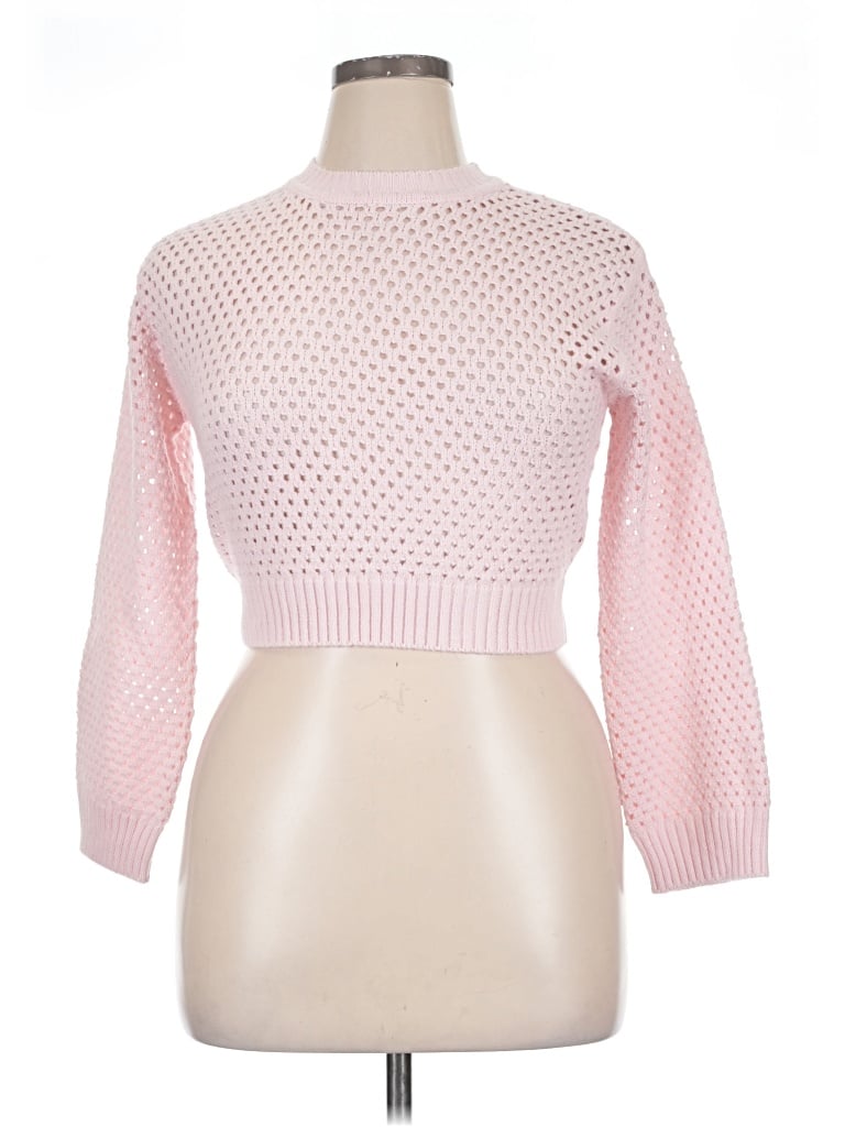 Pre-owned H&m Turtleneck Sweater In Pink