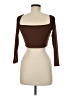 Shein Brown 3/4 Sleeve T-Shirt Size 6 - photo 2