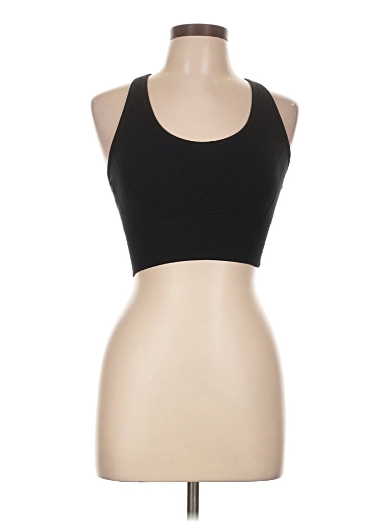 Pre-owned Z By Zella Tank Top Black Halter Neckline Tops