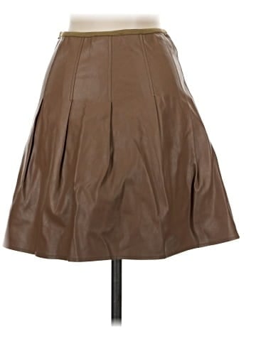 Double Zero Faux Leather Skirt (view 2)