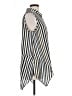 C established 1946 100% Polyester Stripes Silver Black Sleeveless Blouse Size L - photo 4