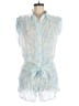 Poupette St. Barth 100% Rayon Blue Romper Size M - photo 1
