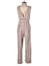 Indigo Rein Stripes Tan Jumpsuit Size S - photo 2