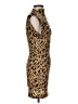 Zara Animal Print Brown Cocktail Dress Size XS - photo 4