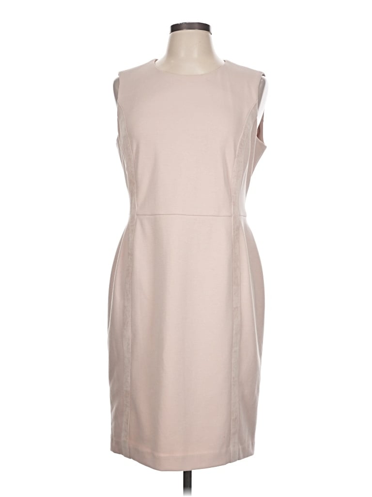 Pre-owned Calvin Klein Cocktail Dress In Tan
