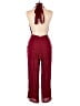 Amiani Solid Burgundy Jumpsuit Size M - photo 2