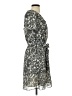 H&M 100% Polyester Paisley Gray Casual Dress Size XS - photo 4