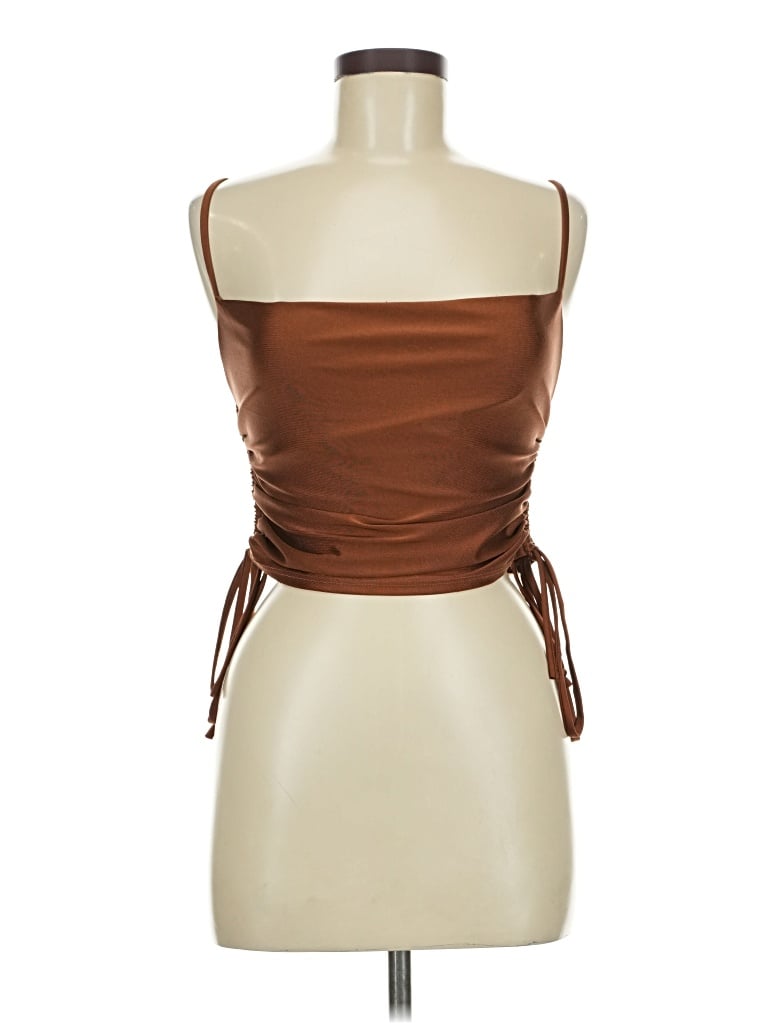 Pre-owned Papaya Sleeveless Blouse In Brown
