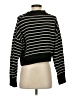 Olivaceous Stripes Black Pullover Sweater Size S - photo 2