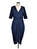 showpo 100% Polyester Polka Dots Blue Casual Dress Size 12 - photo 1