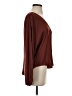 Left Coast by Dolan 100% Polyester Burgundy Long Sleeve Blouse Size S - photo 4