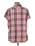 Natural Reflections 100% Cotton Plaid Orange Short Sleeve Button-Down Shirt Size 2XL - photo 2