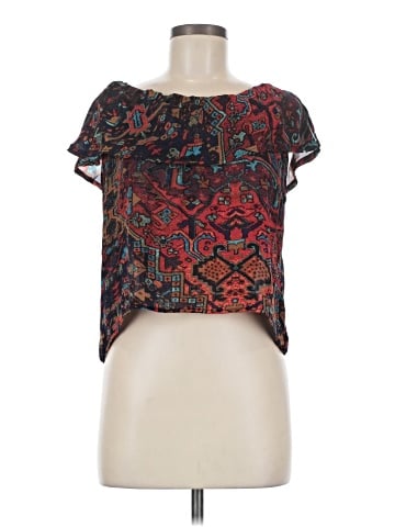 Merritt Charles Short Sleeve Silk Top (view 1)
