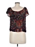 Merritt Charles 100% Silk Red Short Sleeve Silk Top Size S - photo 2