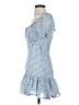 LoveShackFancy Checkered-gingham Blue Cocktail Dress Size 2 - photo 5